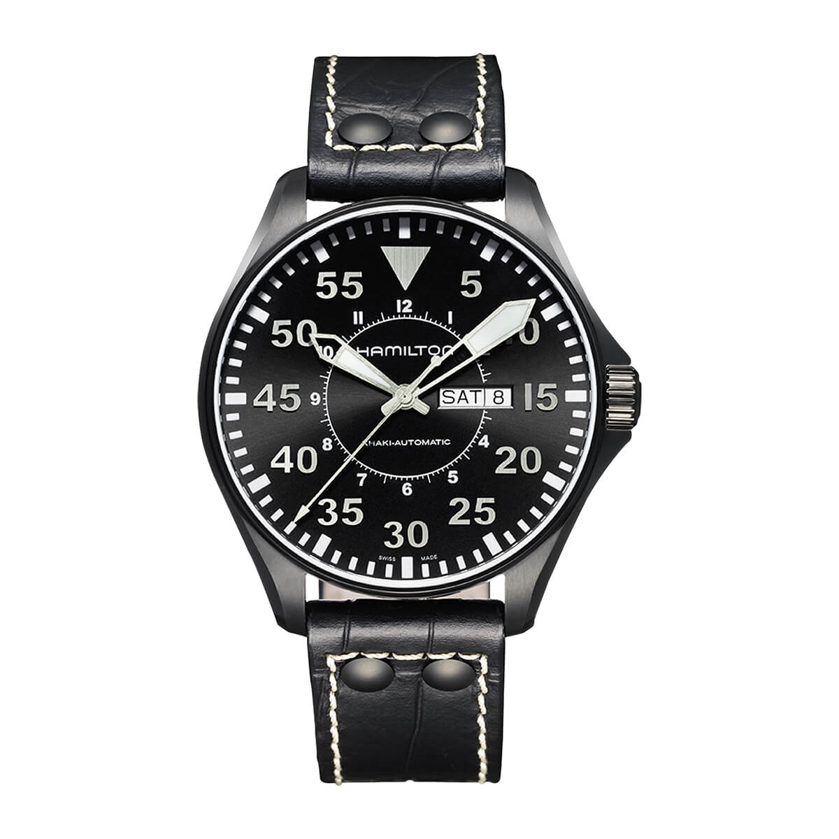 Hamilton Khaki Aviation Pilot Day Date Auto Watch H64785835