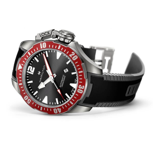 Hamilton Khaki Navy Frogman Titanium Auto Watch H77805335 2