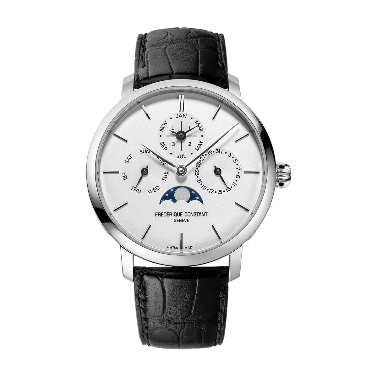 FC-775S4S6 Frederique Constant Manufacture Slimline Perpetual Calendar Watch FC-775S4S6