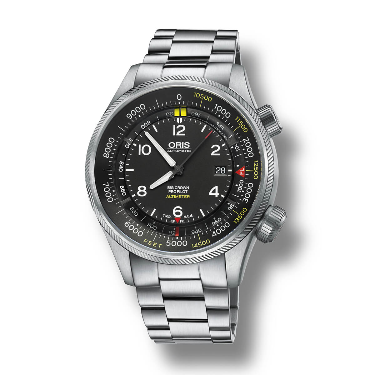 Oris Big Crown Propilot Altimeter With Feet Scale Watch 01 733 7705 4134-Set 8 23 19