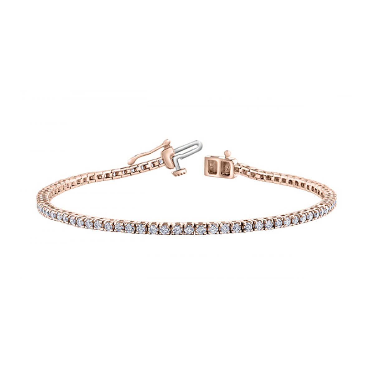Diamond Tennis Bracelet in 10kt Rose Gold BBR977RG/3-10