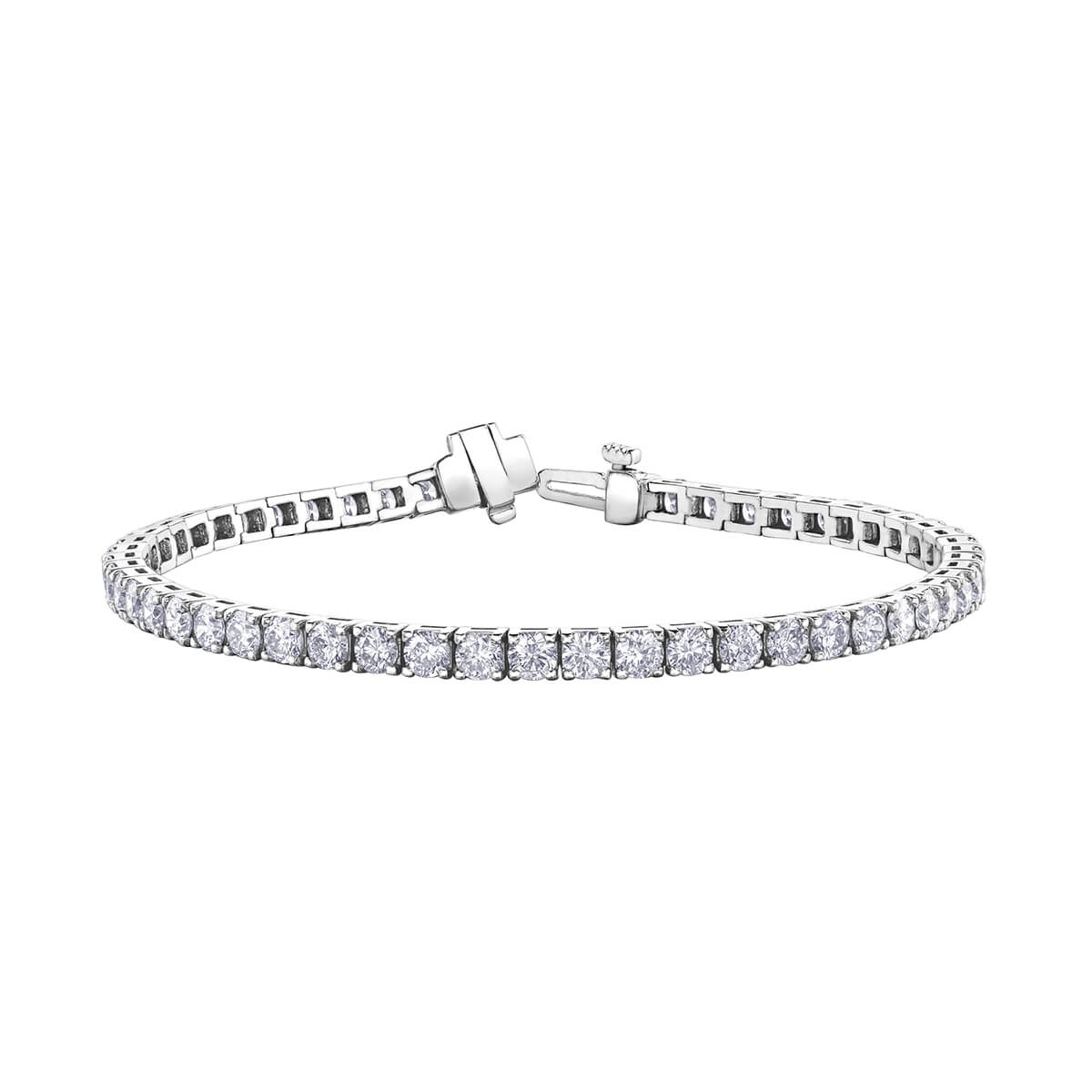 Diamond Tennis Bracelet in 10kt White Gold BBR977WG/7-10