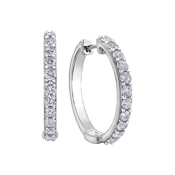 DIAMOND EARRINGS IN 10KT WHITE GOLD EE2985W/100-10