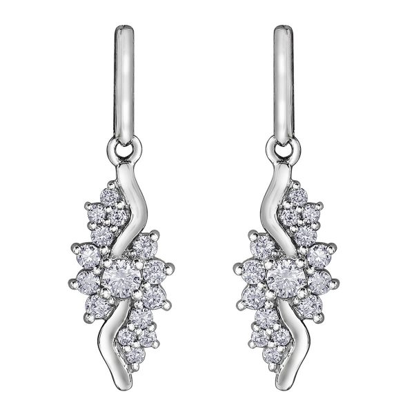 Diamond Earrings in 10kt White Gold EE4156W/50-10