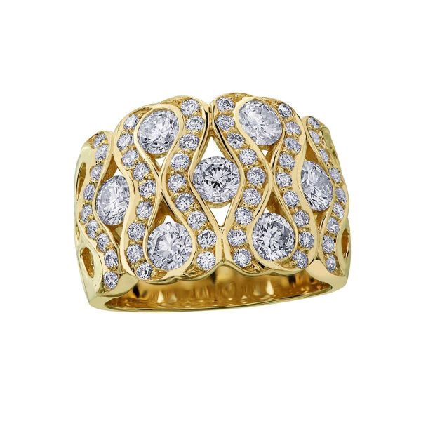 Diamond Anniversary Ring in 10kt Yellow Gold R50H49/100-10