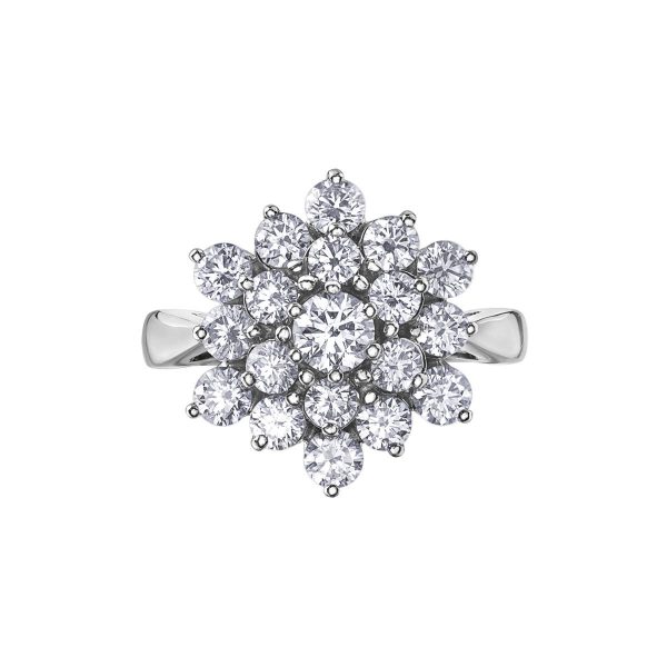 Diamond Ladies Ring in 10kt White Gold R51H44WG/200-10