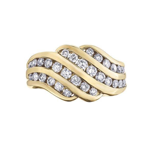 Diamond Ladies Ring in 10kt Yellow Gold R51M25/100-10