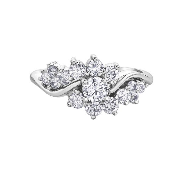 Diamond Ladies Ring in 10kt White Gold R51R85WG/100-10