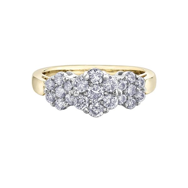 Diamond Ladies Ring in 10kt Yellow White Gold R51T39YW/100-10