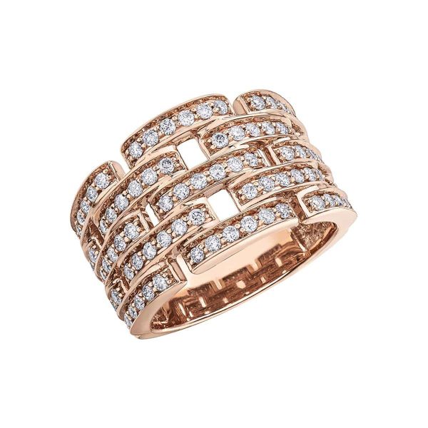 Diamond Ladies Ring in 10kt Rose Gold R52C14RG/100-10