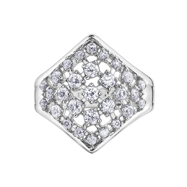 Diamond Ladies Ring in 10kt White Gold R52E92WG/100-10