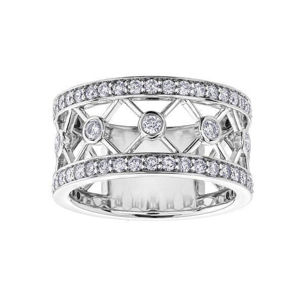 Diamond Ladies Ring in 10kt White Gold R52E94WG/100-10