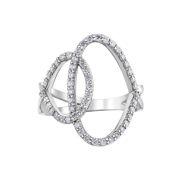 Diamond Ladies Ring in 10kt White Gold R52E96WG/50-10