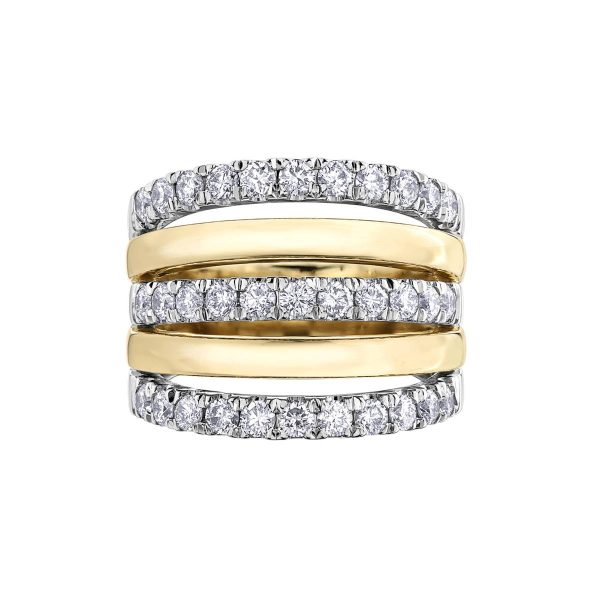 Diamond Ladies Ring in 10kt Yellow White Gold R52E98YW/150-10
