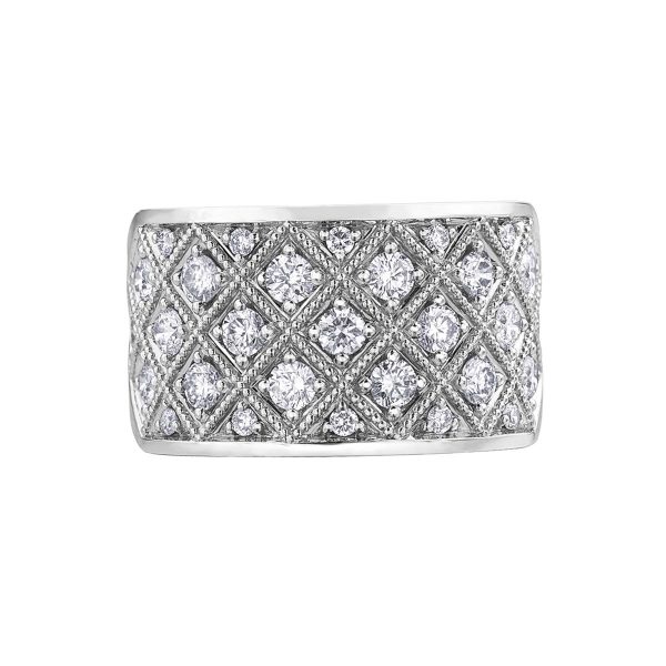 Diamond Ladies Ring in 10kt White Gold R52E99WG/100-10