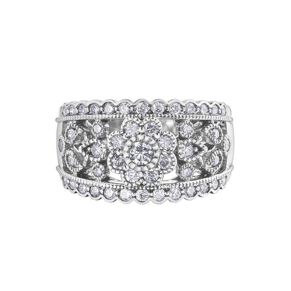 Diamond Ladies Ring in 10kt White Gold R52F01WG/75-10