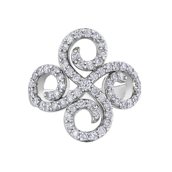 Diamond Ladies Ring in 10kt White Gold R52F09WG/100-10