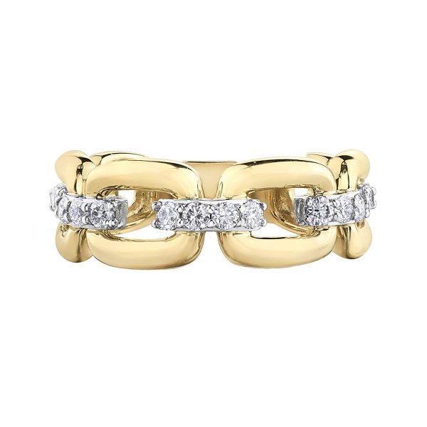 Diamond Ladies Ring in 10kt Yellow White Gold R52F21YW/50-10