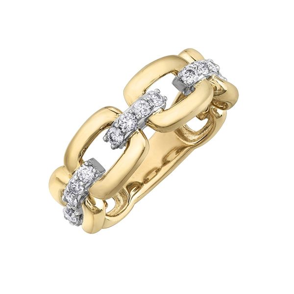 Diamond Ladies Ring in 10kt Yellow White Gold R52F21YW/50-10 2