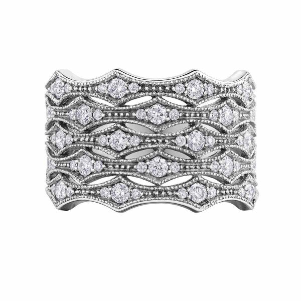 Diamond Ladies Ring in 10kt White Gold R52F22WG/100-10