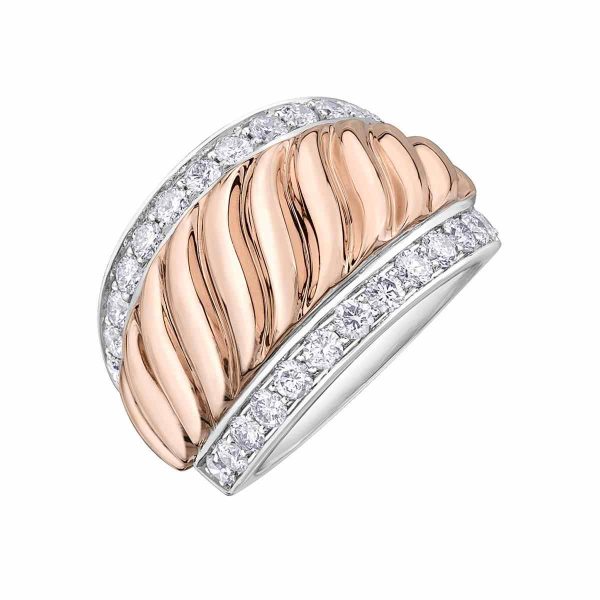 Diamond Ladies Ring in 10kt White Rose Gold R52F34WR/100-10
