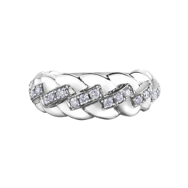 Diamond Ladies Ring in 10kt White Gold R52F36WG/50-10