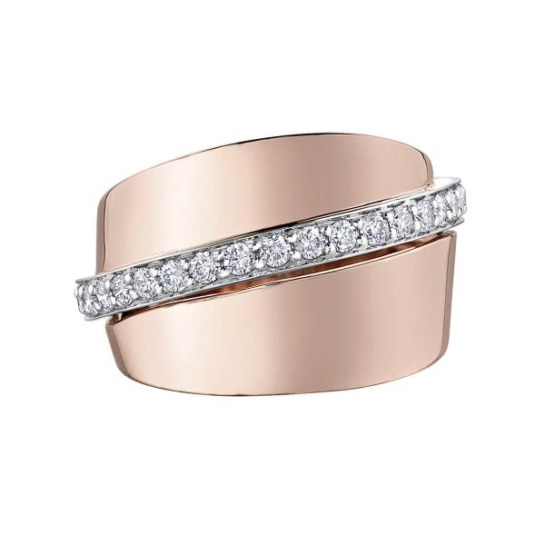 Diamond Ladies Ring in 10kt Rose White Gold R52F43RW/50-10