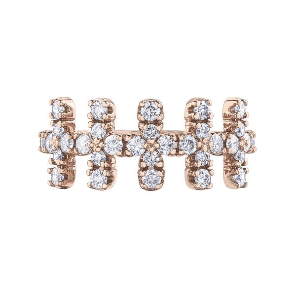 Diamond Ladies Ring in 10kt Rose Gold R52F52RG/75-10