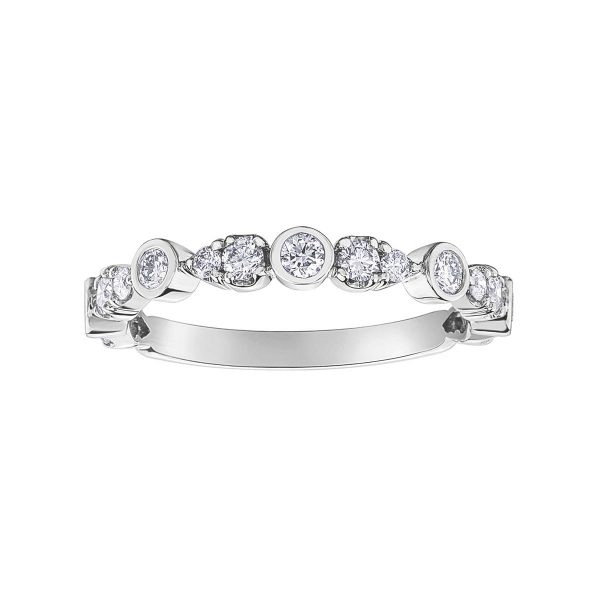 Diamond Ladies Ring in 10kt White Gold R52F56WG/50-10