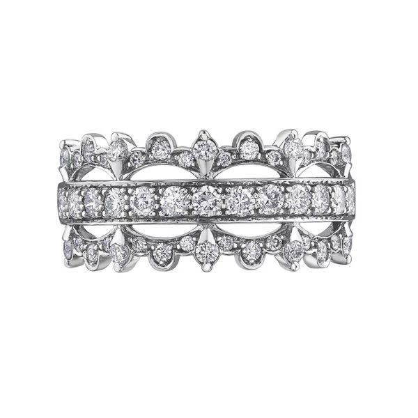 Diamond Ladies Ring in 10kt White Gold R52F96WG/75-10