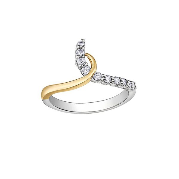 Diamond Ladies Ring in 10kt White Yellow Gold R52G09WY/26-10