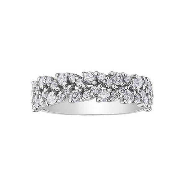 Diamond Ladies Ring in 10kt White Gold R52G10WG/75-10