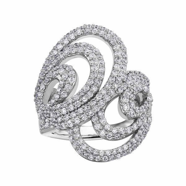 Diamond Ladies Ring in 10kt White Gold R53C34WG/125-10