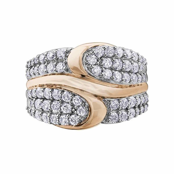 Diamond Ladies Ring in 10kt White Rose Gold R53C96WR/100-10