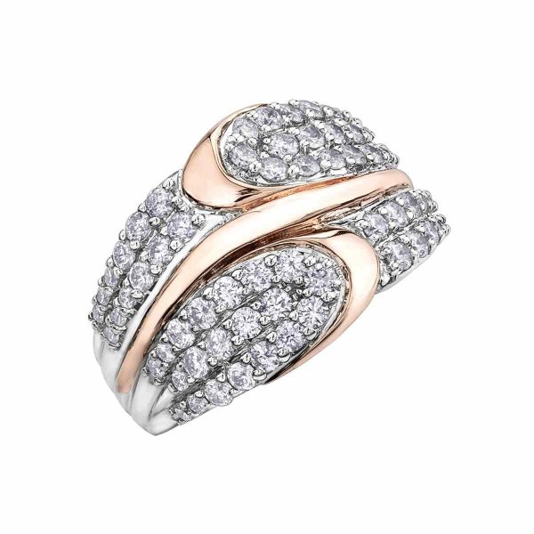 Diamond Ladies Ring in 10kt White Rose Gold R53C96WR/100-10 2