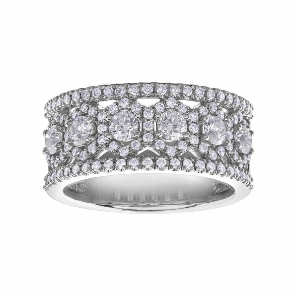 Diamond Ladies Ring in 10kt White Gold R54C65WG/100-10