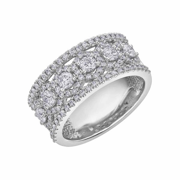 Diamond Ladies Ring in 10kt White Gold R54C65WG/100-10 2