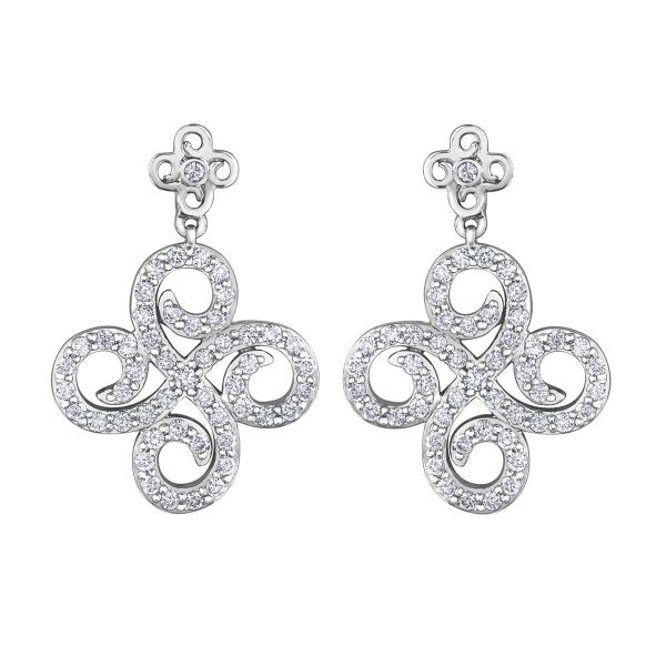 Diamond Earrings in 10kt White Gold EE4149W/50-10