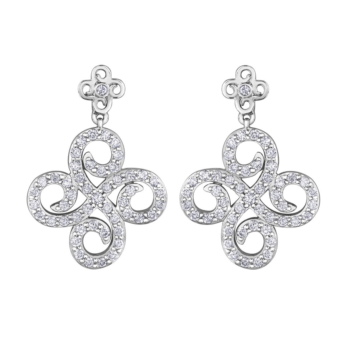 Diamond Earrings in 10kt White Gold EE4149W/50-10