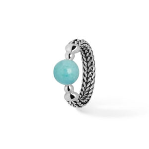 Buddha to Buddha Batas Sphere Stone Mint Silver Ring 004 GR 3