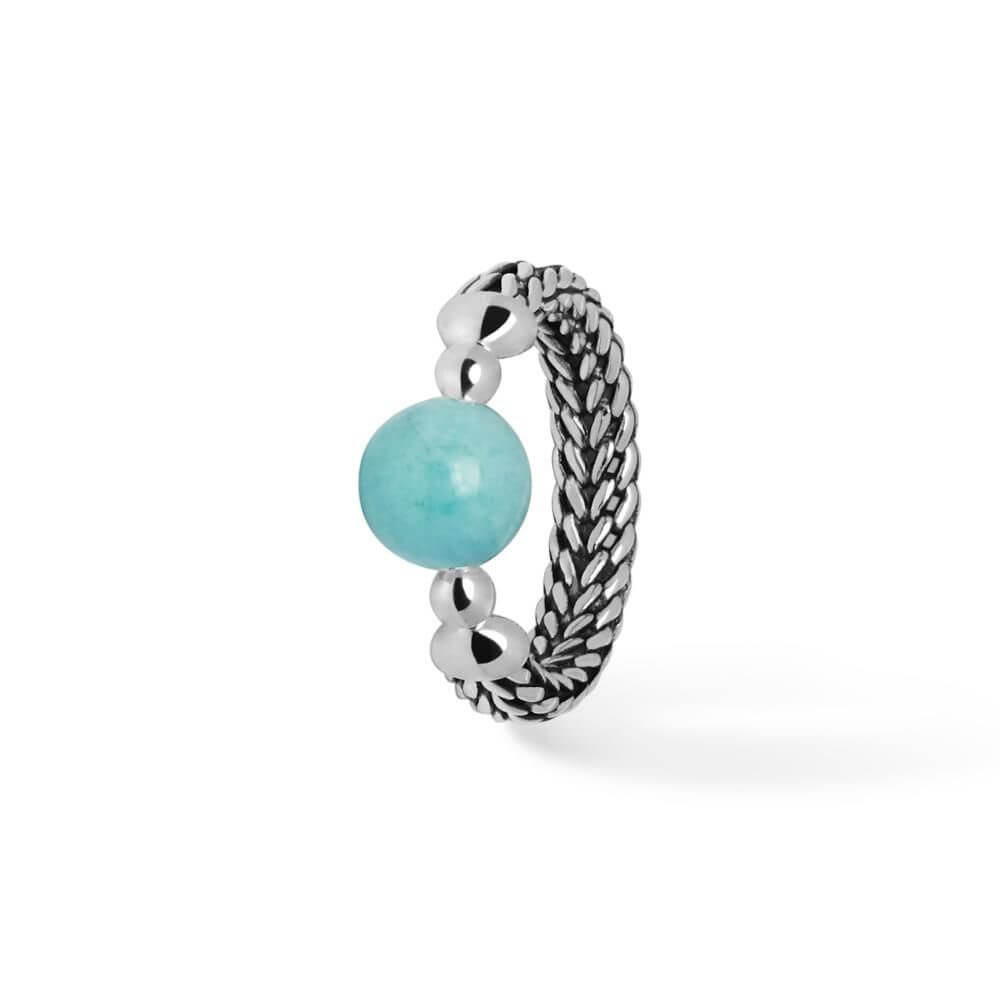 Buddha to Buddha Batas Sphere Stone Mint Silver Ring 004 GR 3