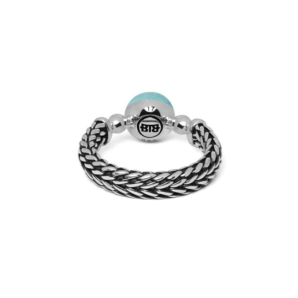 Buddha to Buddha Batas Sphere Stone Mint Silver Ring 004 GR 4