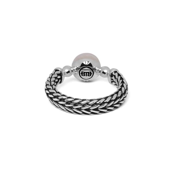 Buddha to Buddha Batas Sphere Stone Rose Silver Ring 004 PK 3