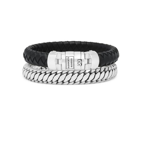 Buddha to Buddha Ben Customized Set Silver & Black Leather 008 BL