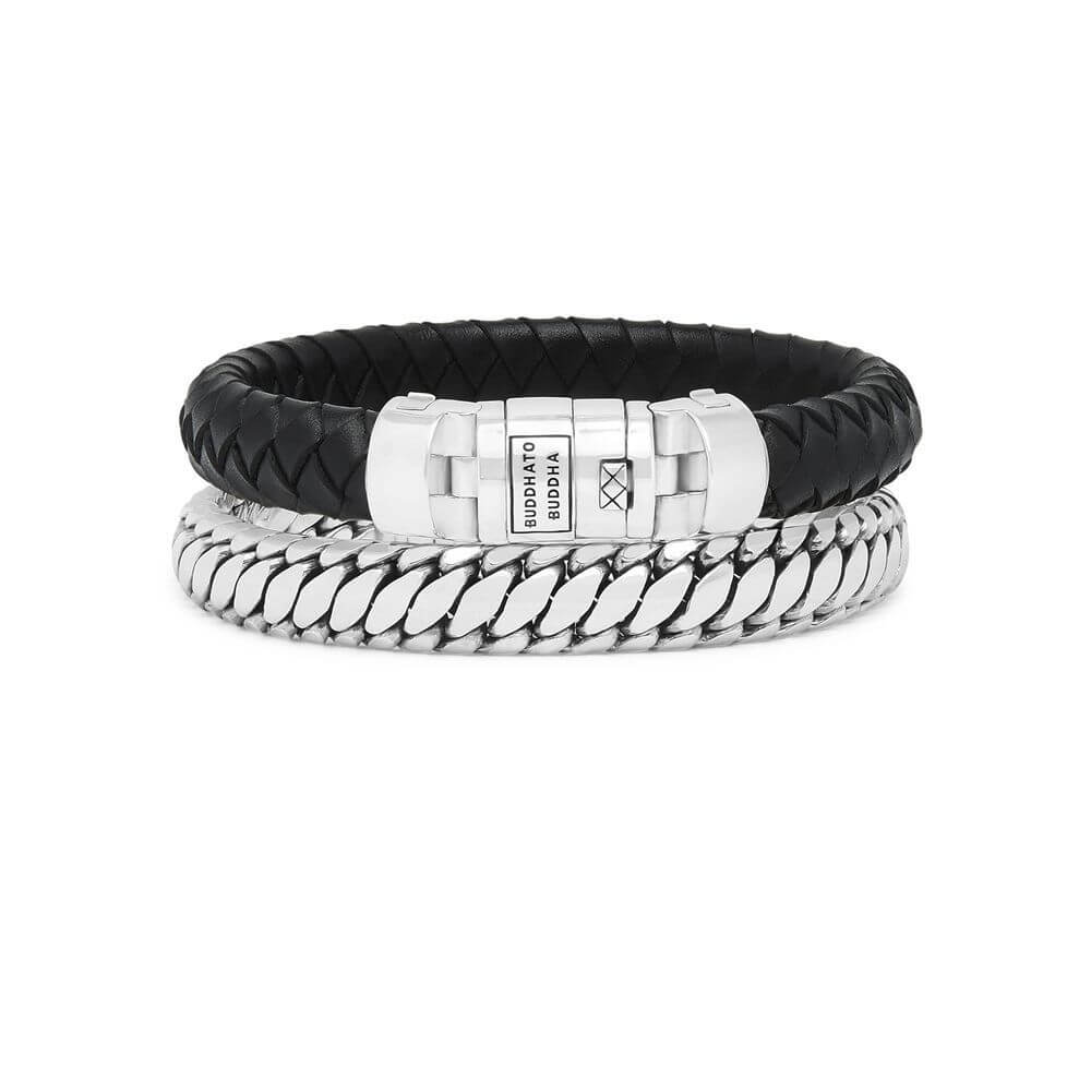 Buddha to Buddha Ben Customized Set Silver & Black Leather 008 BL