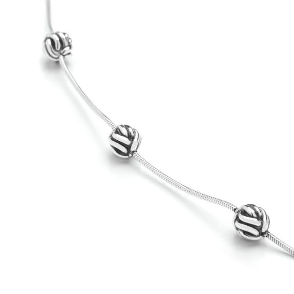 Buddha to Buddha Refined Katja 50 cm Silver Necklace 012 4