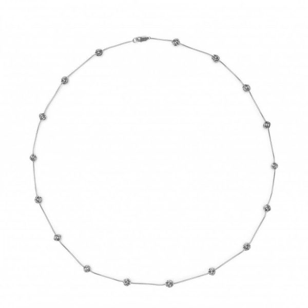 Buddha to Buddha Refined Katja 60 cm Silver Necklace 012