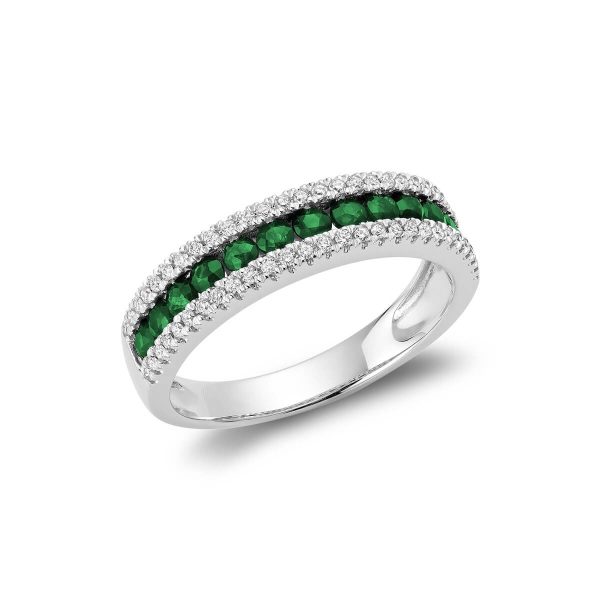 RNB Jewellery Semi Eternity Precious Stone & Diamond Ring 02-040350EM