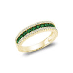 RNB Jewellery Semi Eternity Precious Stone & Diamond Ring 02-040350YEM