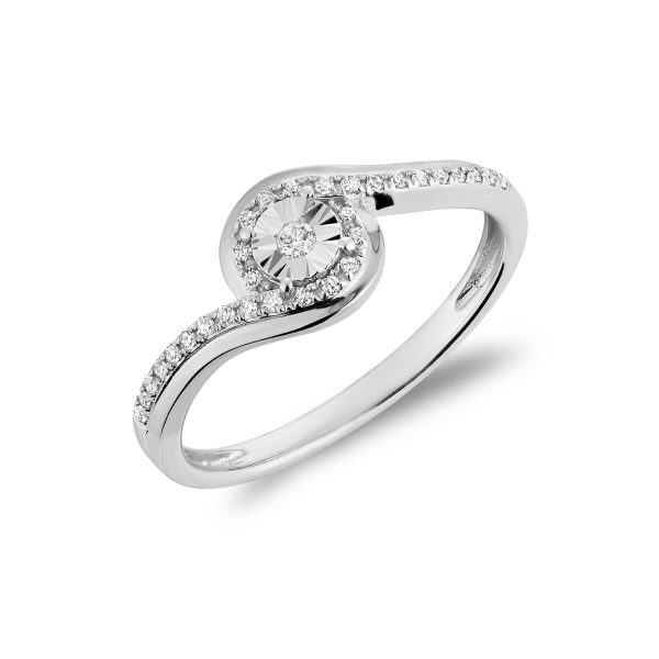 RNB Jewellery Illusion Setting Twist Diamond Ring 02-0410646